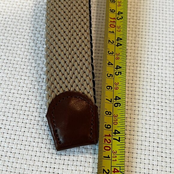 Tommy Bahama Belt Mens L/XL Beige Navy Reversible Canvas Stretch Width 1-3/8" - Picture 5 of 5